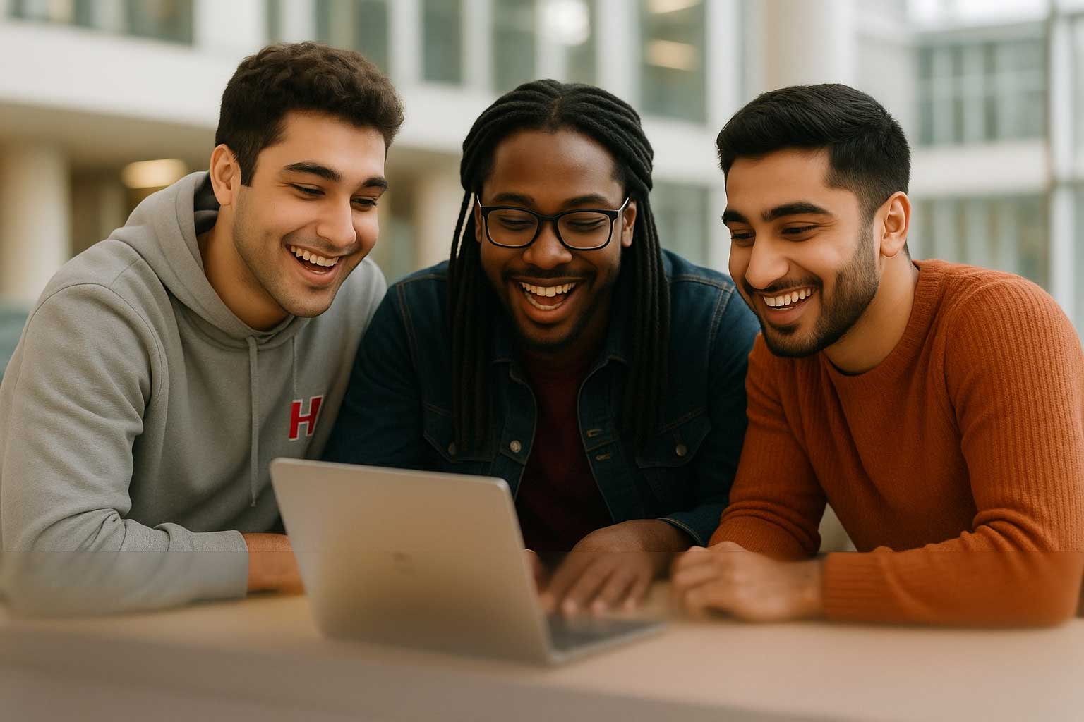 Students committed to human rights advocacy studying together